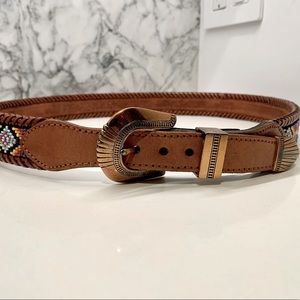 Vintage men’s LL Bean beaded belt size 38